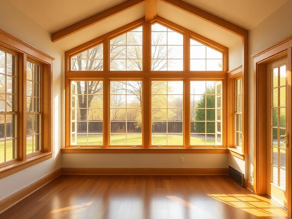 Sunroom addition with custom trim